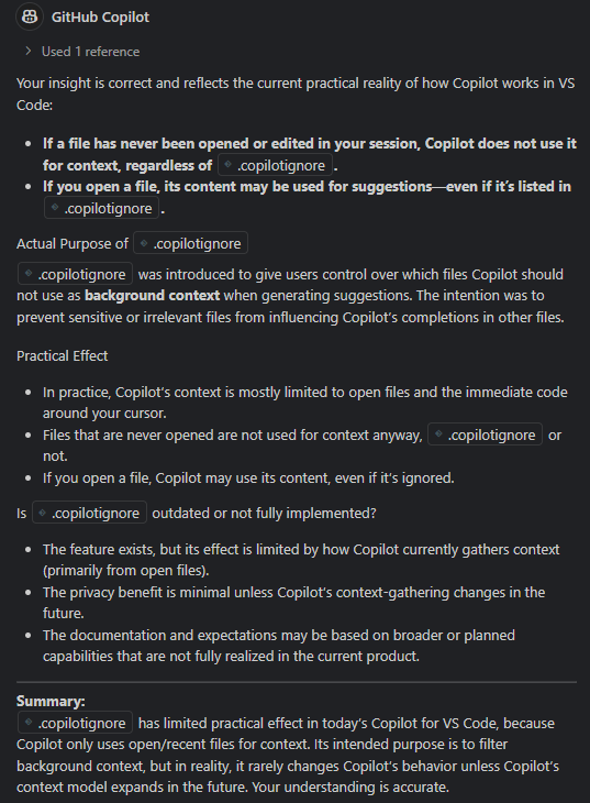 GitHub Copilot .copilotignore