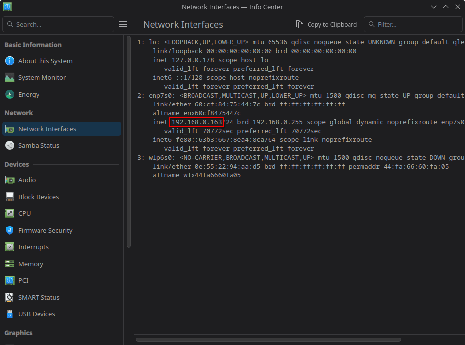 Finding Your IP Address in KDE DE